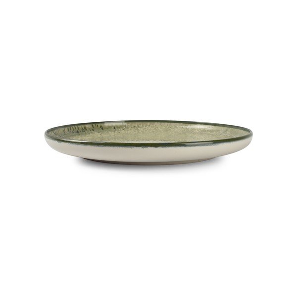 Piatto verde/color crema in gres ø 27 cm Gravel – ONA-image-2