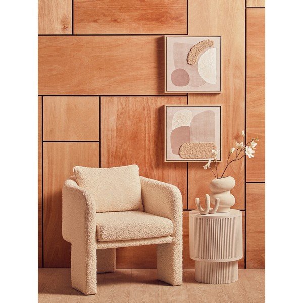 Set di dipinti in 3D con cornice inclusa/dipinti su tela 2 pz 40x40 cm Astratto – Premier Housewares-image-2