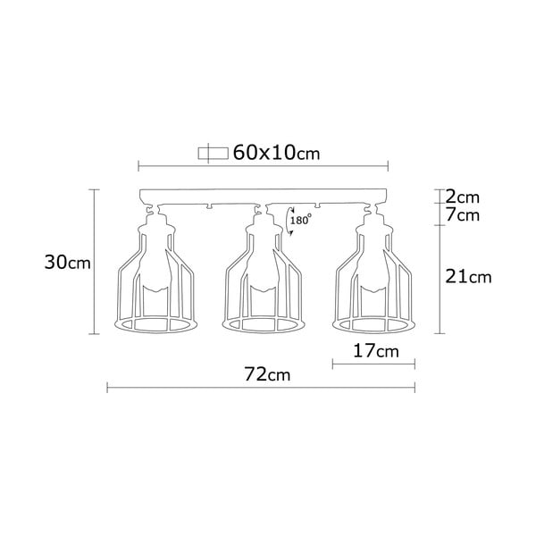 Lampada da soffitto in nero e oro con paralume in metallo ø 17 cm Alacati - Opviq lights-image-3