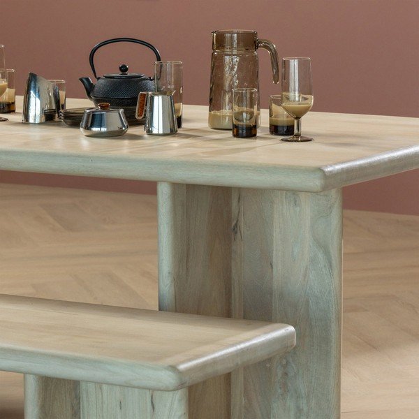 Panchina di colore naturale in legno massiccio Ato – WOOOD-image-4