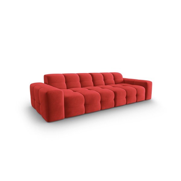 Divano in velluto rosso 255 cm Kendal - Micadoni Home-image-3