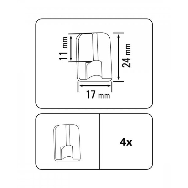 Ganci in metallo/plastica per bacchette in vetro colorato in set di 4 pezzi - SP TREND-image-1