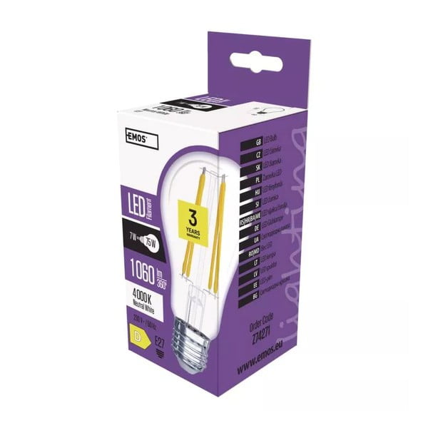 Lampadina neutra a filamento LED E27, 7 W - EMOS-image-1
