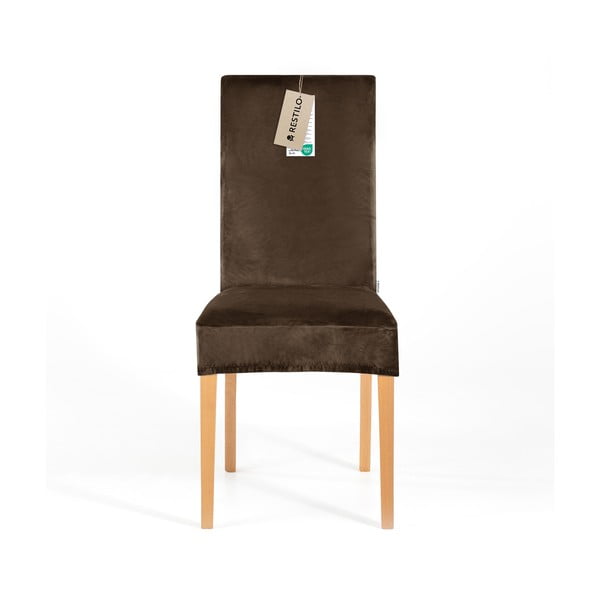 Coprisedia marrone con rivestimento elastico per sedie 48 cm Sento – Restilo
