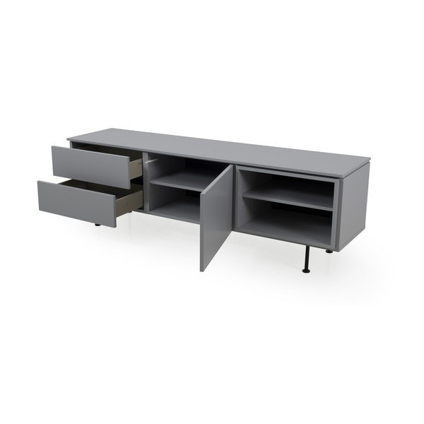 Cassettiera grigia , larghezza 180 cm Plain - Tenzo-image-2