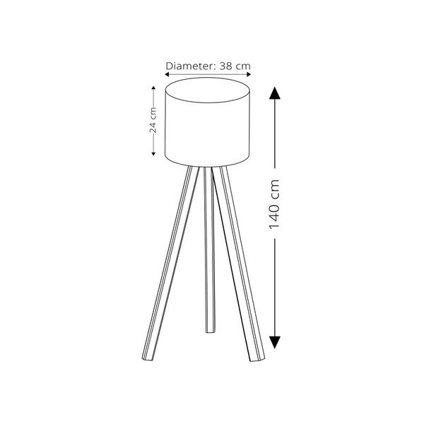 Lampada da terra con paralume bianco Aiden - Insignio-image-1