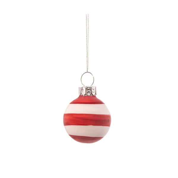Set di palline di Natale in vetro fatte a mano 12 pz ø 3 cm Bauble Stripe – Sass & Belle-image-2