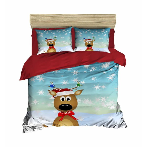 Biancheria da letto natalizia per letto matrimoniale con lenzuolo Michele, 160 x 220 cm - Mijolnir
