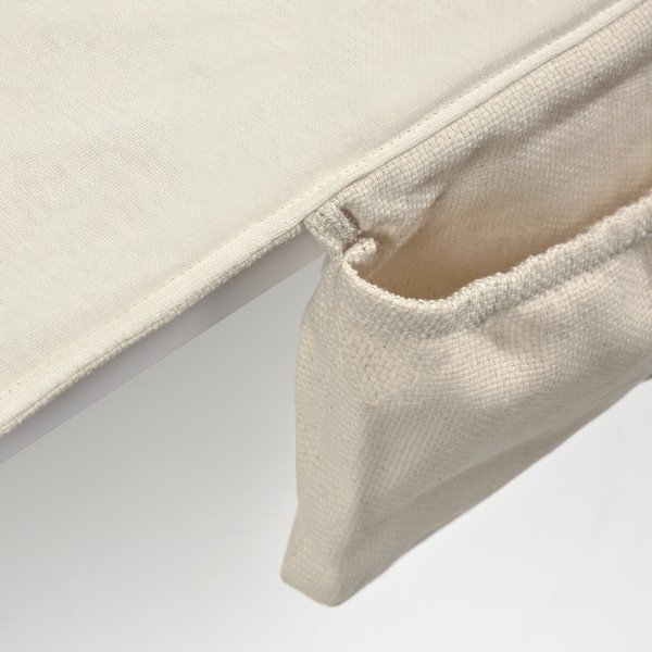 Fasciatoio da viaggio in cotone biologico bianco Jeila - Kave Home-image-1