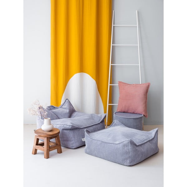 Pouf a sacco per bambini blu con rivestimento in velluto a coste Chair – Wigiwama-image-3