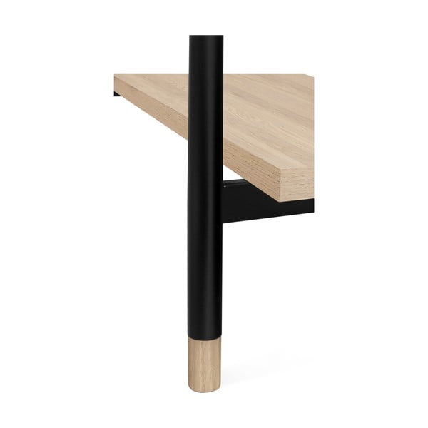 Tavolino con piano in rovere decorato in colore naturale 60x120 cm Jugend - Woodman-image-4