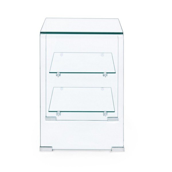 Tavolino in vetro 40x50 cm Iride – Bizzotto-image-3
