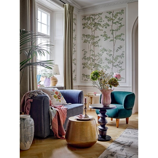 Tavolino da salotto rotondo dorato in metallo ø 50 cm Avola – Bloomingville-image-1