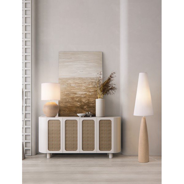 Lampada da terra bianca/color crema (altezza totale 130 cm) Mizu – Nova Luce-image-3