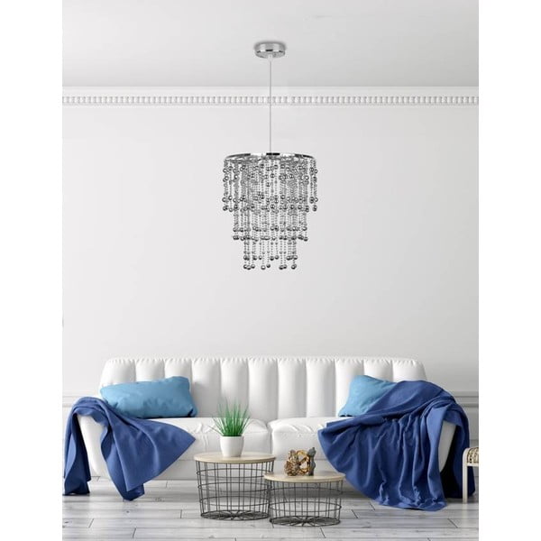 Lampada a sospensione in argento ø 22,5 cm Roni - Candellux Lighting-image-1