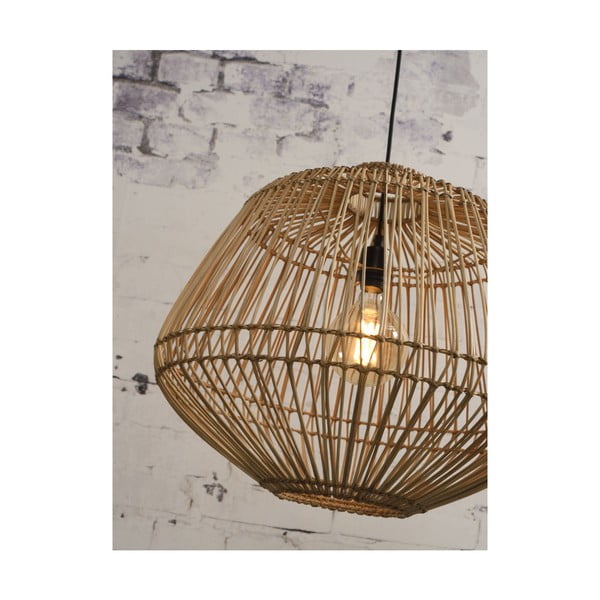 Lampada a sospensione in rattan marrone , ⌀ 60 cm Madagascar - Good&Mojo-image-4