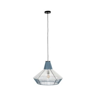 Lampadario blu con paralume in tessuto ø 55 cm Fairy - Zuiver