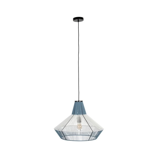 Lampadario blu con paralume in tessuto ø 55 cm Fairy - Zuiver