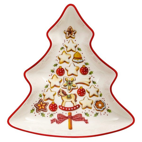 Ciotola da portata in porcellana rossa e bianca a forma di albero di Natale Villeroy & Boch , 17,5 x 16,5 cm Tree - Villeroy&Boch-image-2