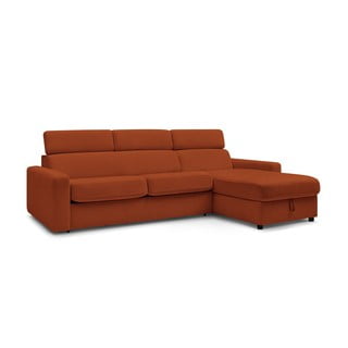 Divano angolare color mattone allungabile (con composizione variabile) Monaco – Bobochic Paris