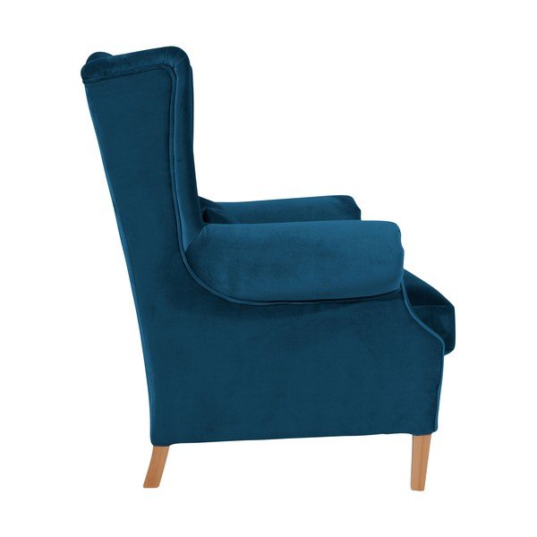Poltrona in velluto blu petrolio Velvet Harvey - Max Winzer-image-3