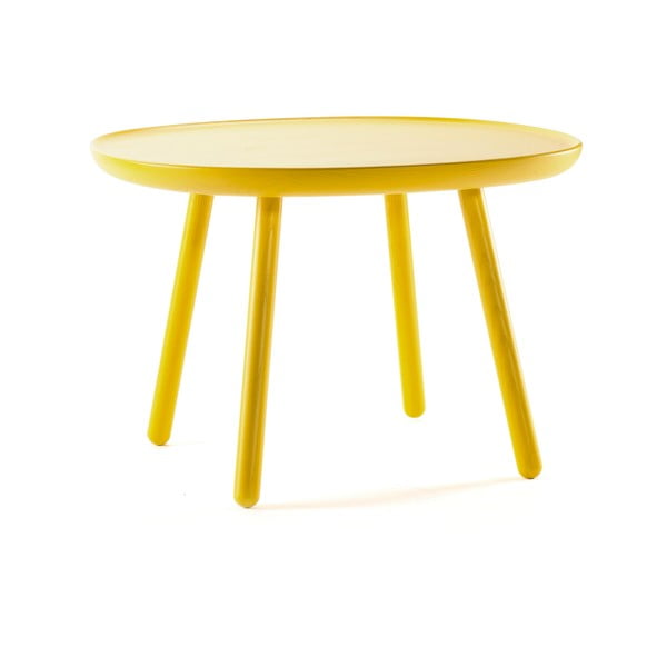 Tavolo giallo in legno massiccio, ø 64 cm Naïve - EMKO