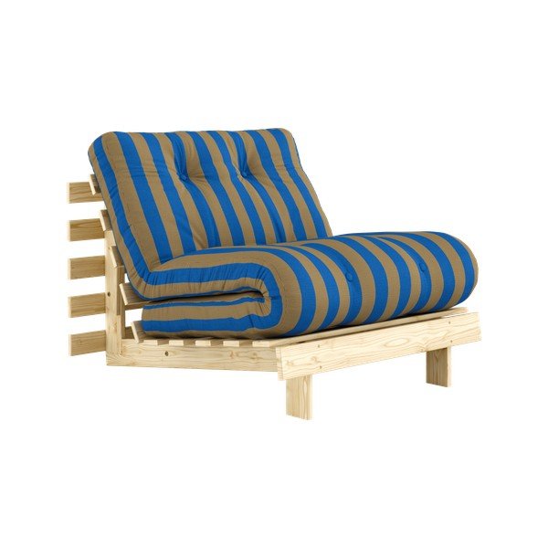 Poltrona stile futon/in legno blu/marrone Roots – Karup