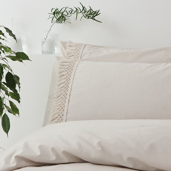 Biancheria da letto in cotone grigio e beige, 200 x 200 cm Izmir - Pineapple Elephant-image-1