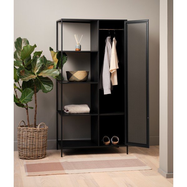 Libreria in metallo nero 90x180 cm Malibu - Unique Furniture-image-1