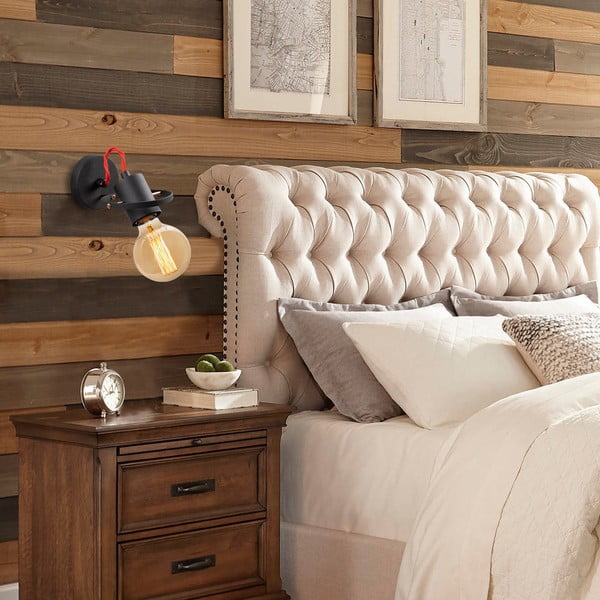 Lampada da parete nera Vaveyla – Opviq lights-image-1