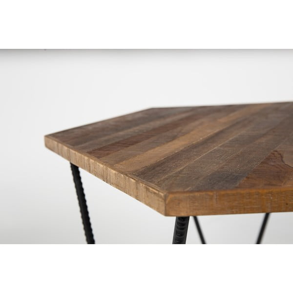 Tavolo pieghevole in legno di teak riciclato Cor - White Label-image-2