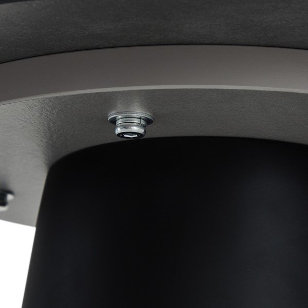 Tavolino in grigio scuro e nero con piano in marmo ø 45 cm Tango - Furnhouse-image-4