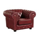 Poltrona in pelle rossa Norwin - Max Winzer