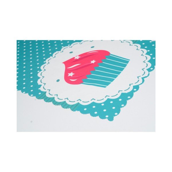 Runner da tavola in microfibra Cupcake blu, 45 x 145 cm - Minimalist Cushion Covers-image-1