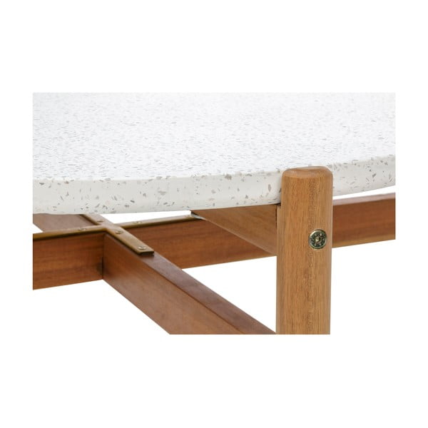 Set da giardino in legno massiccio di acacia color crema-naturale per 4 persone Terracina - House Nordic-image-4