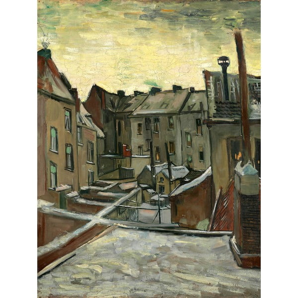Dipinto - riproduzione 30x40 cm Houses Seen from the Back, Vincent van Gogh - Fedkolor