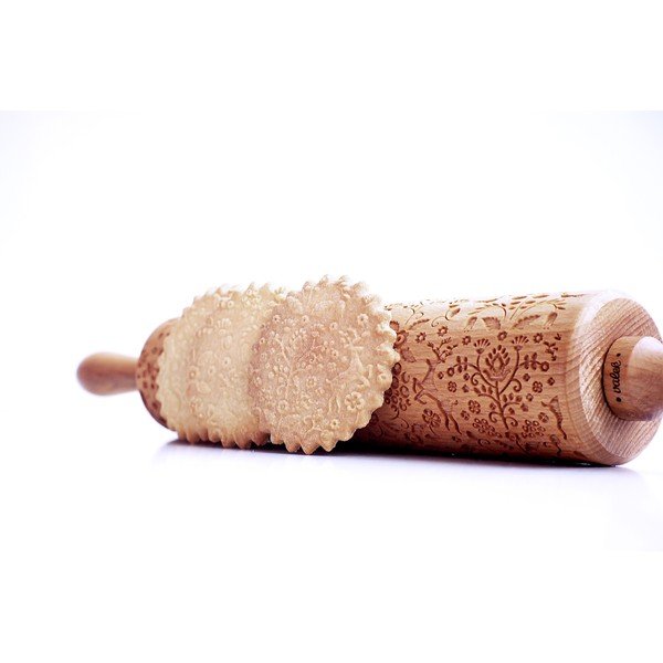 Rullo per pasta in legno goffrato Folk Animals - Valek-image-3