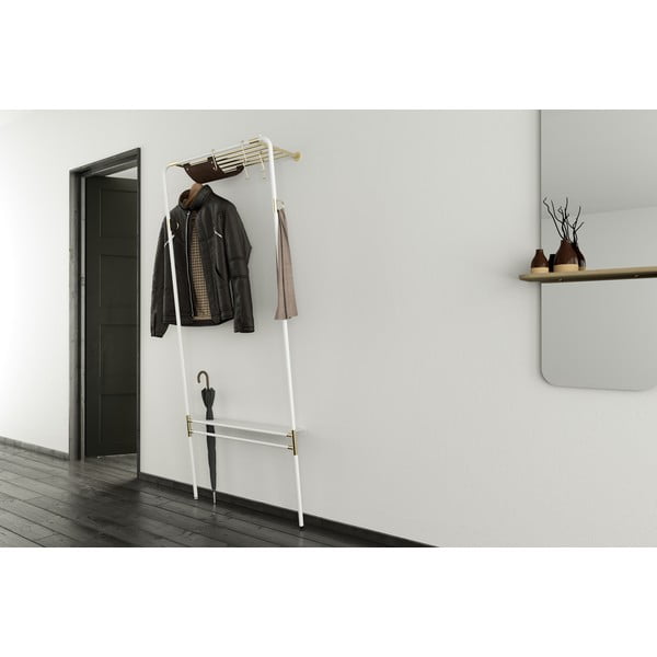 Set da corridoio in metallo bianco Lean On Me - UMAGE-image-1