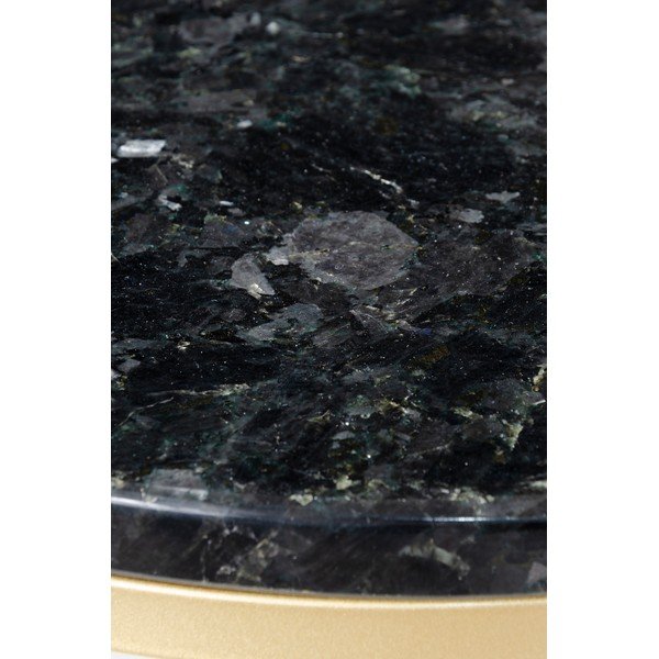 Tavolo in granito nero con base dorata Crystal, ⌀ 50 cm Crystal Labradorite - RGE-image-3