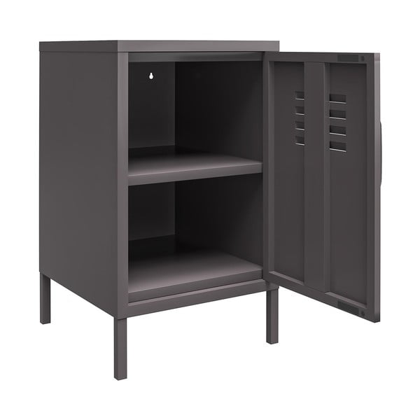 Comodino in metallo grigio Bradford - Støraa-image-2