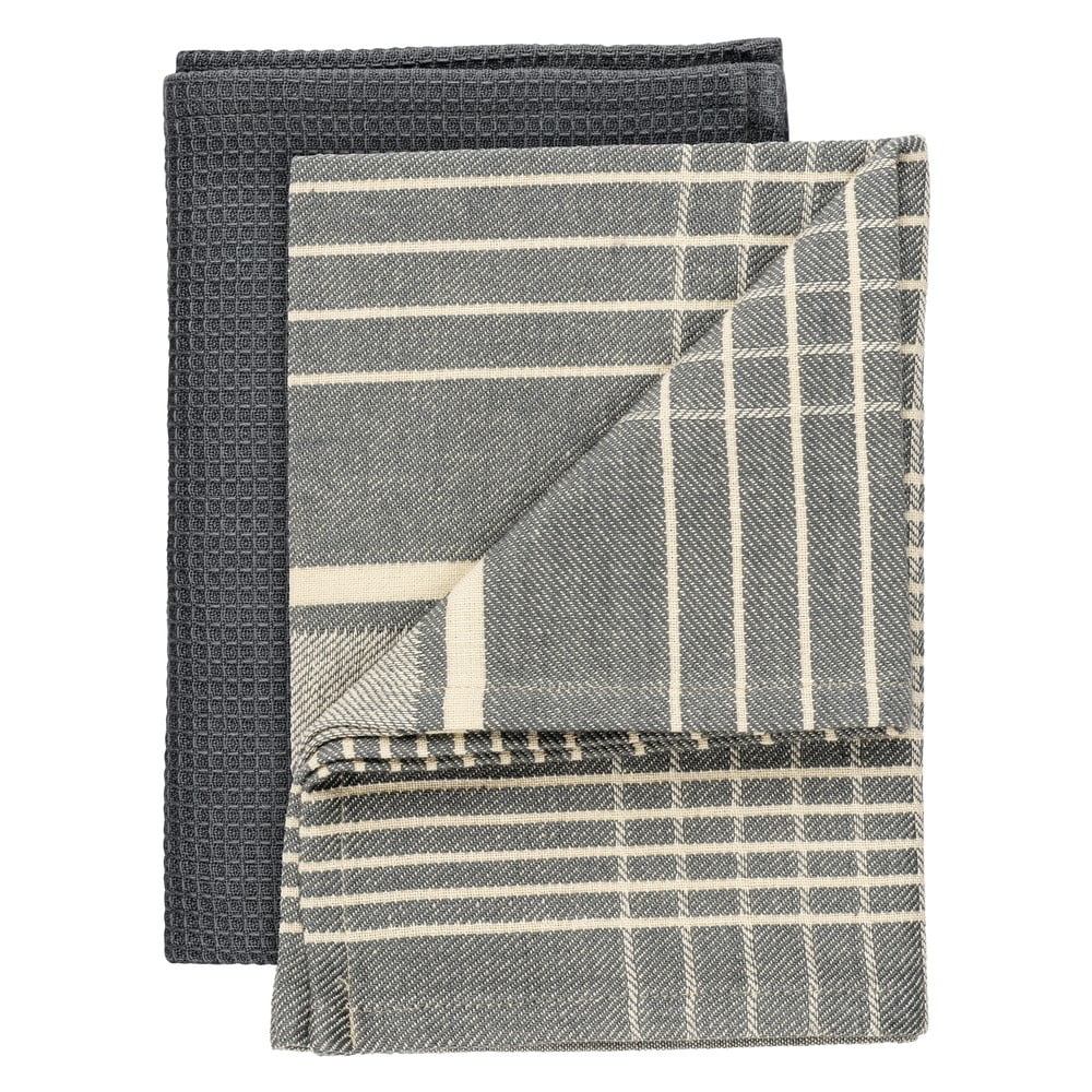 Blumtal Strofinacci Cucina 50x70cm Set da 4 - Stracci 100% Cotone - Canovacci Lavabili a 60°C - Asciugamani Con Design a Waffle - Asciughini - Verde