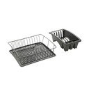 Vaschetta di raccolta in acciaio inox grigio antracite Aquatexplus Lava - Metaltex