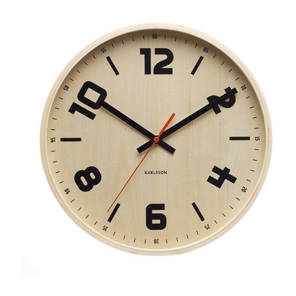 Hodiny Pure Black Numbers