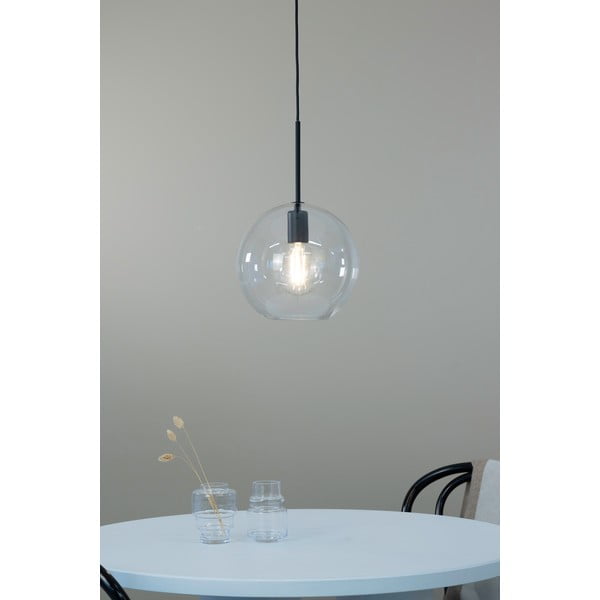 Lampada a sospensione nera con paralume in vetro 25x25 cm Patera - Markslöjd-image-1