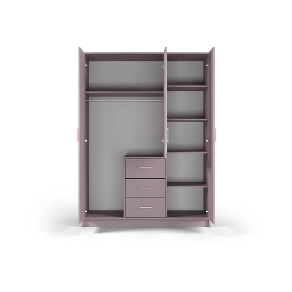 Armadio rosa con specchio 147x200 cm Burren - Cosmopolitan Design-image-4