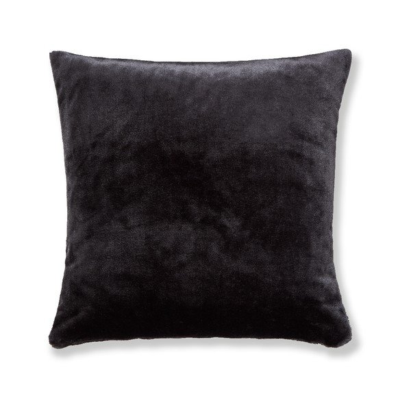 Černý povlak na polštář Catherine Lansfield Basic Cuddly, 55 x 55 cm