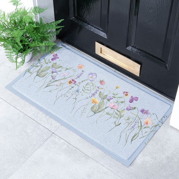 Zerbino in PVC 40x70 cm Blue Wild Flowers – Artsy Doormats-image-2
