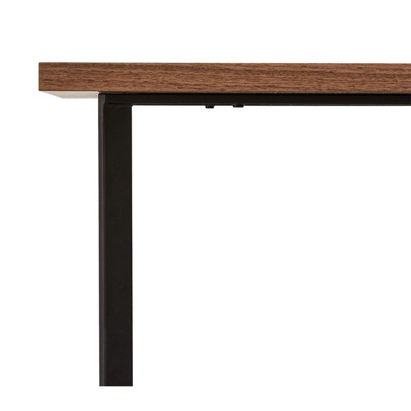 Tavolino marrone in legno di noce decorato, 140 x 80 cm Tokyo - Furnhouse-image-3