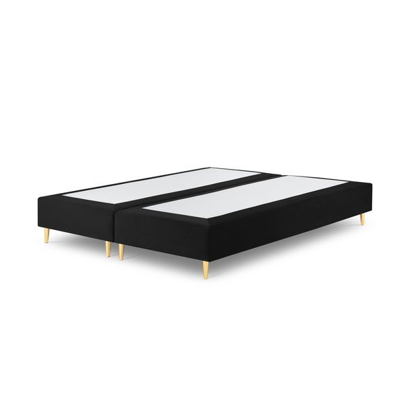 Letto matrimoniale in velluto nero, 160 x 200 cm Lia - Milo Casa