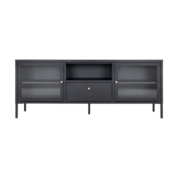 Tavolo TV in metallo nero 160x60 cm Dalby - House Nordic